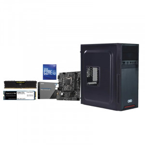 Intel Core i3 10th Gen. Customized Desktop PC, H410 Chipset, 8GB DDR4 RAM, 128GB M.2 NVME SSD, 3-Years Warranty
