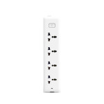 Deli E18337 4-Port Power Stripe (White), 3-Years Warranty