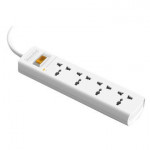 Huntkey SZM 401 Four Sockets 3M Power Strip Surge Protector, 3-Years Warranty
