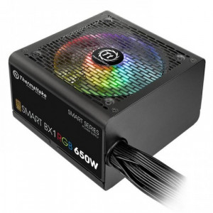 Thermaltake Smart BX1 RGB 650W Non Modular 80 Plus Bronze Certified Power Supply, #PS-SPR-0650NHSABE-1, 5-Years Warranty